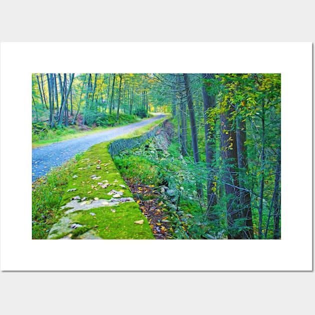 Road Through Autumn Woods Wall Art by lauradyoung